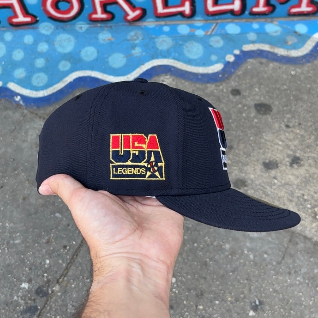 Team USA Navy Basketball 5950 Fitted Legends Patch