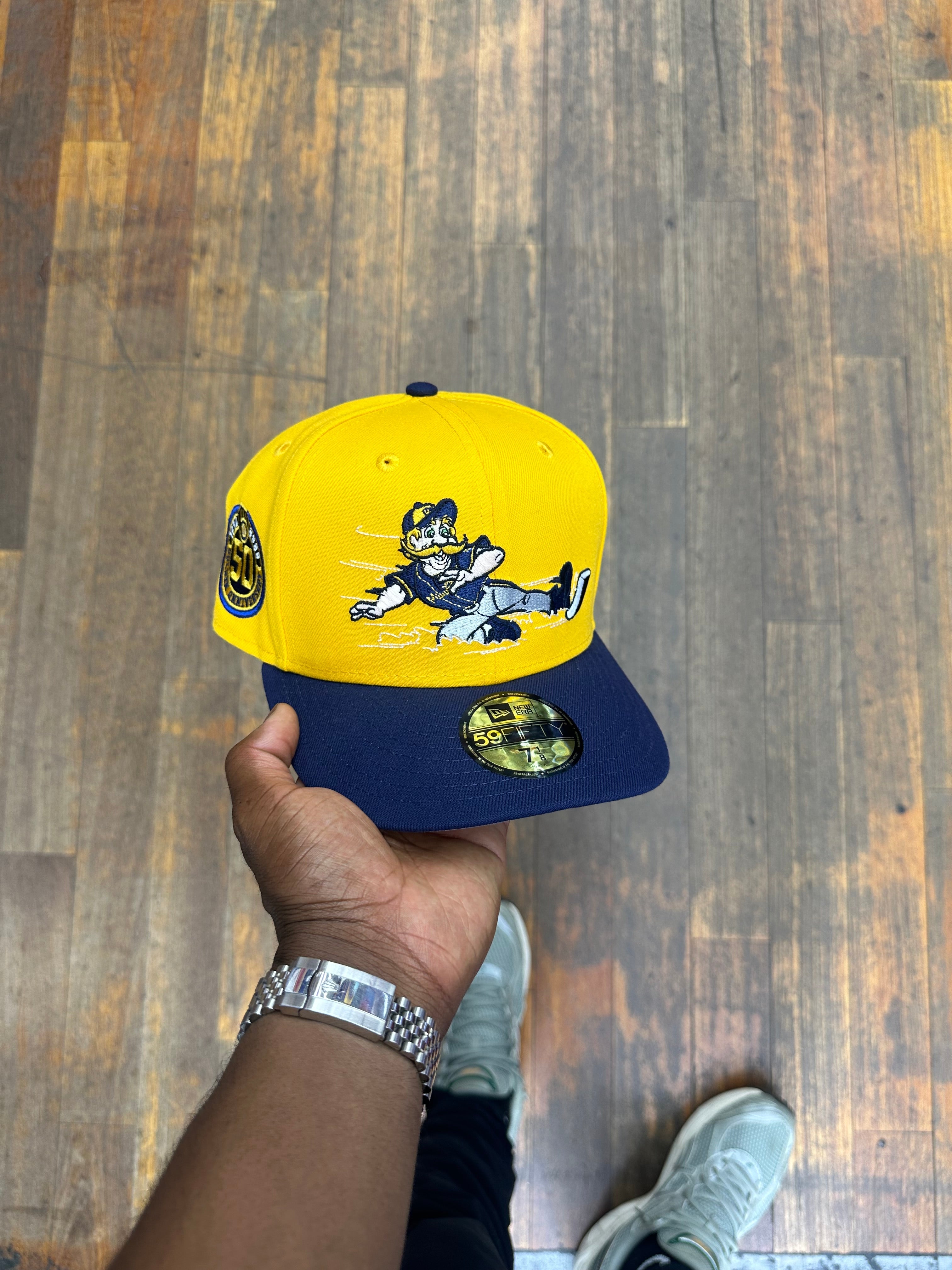 Milwaukee Brewers Slider Yellow and Navy 50Th Anniversary
