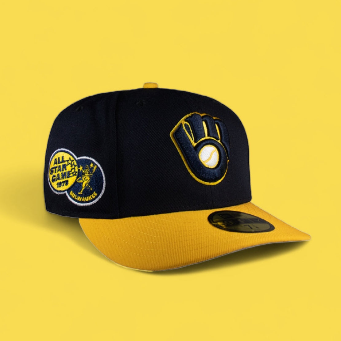 Milwaukee Brewers Navy and A-Gold Yellow 1975 All Star Game