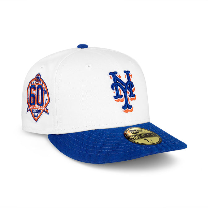New York Mets White & Royal Blue 5950 Fitted 60th