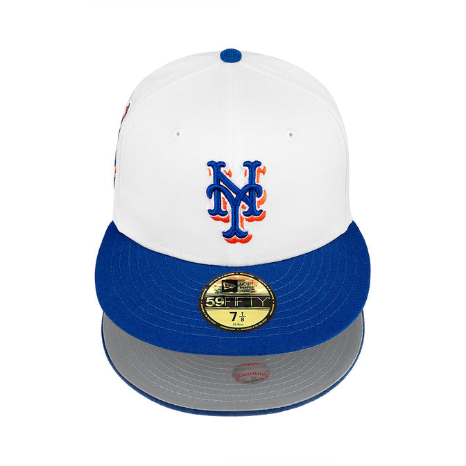 New York Mets White & Royal Blue 5950 Fitted 60th