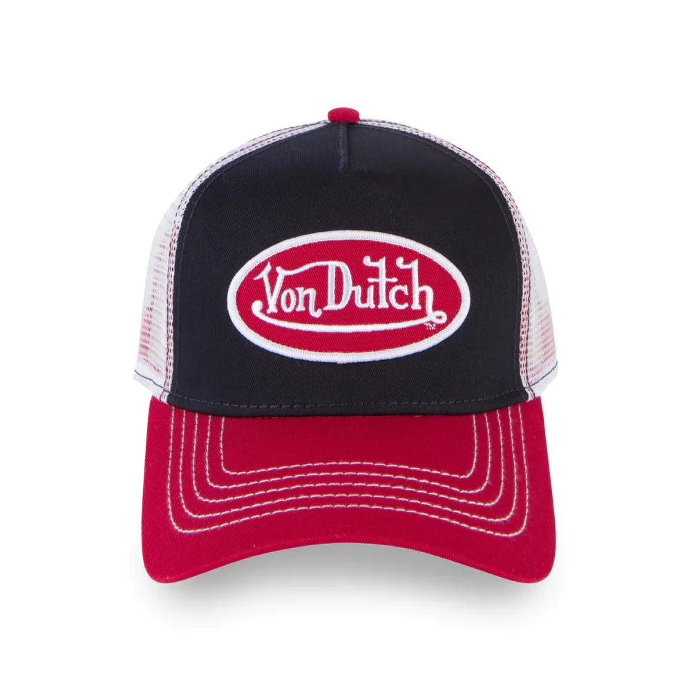 Von Dutch Navy with Red Trucker