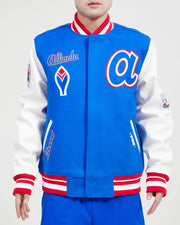 Atlanta Braves Royal Blue Varsity Jacket “a” Logo