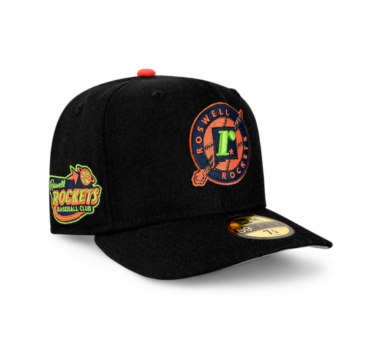 Roswell Rockets All Black Lime MiLB Green UV