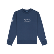 New York or Nowhere x New York Yankees Navy Motto Crewneck