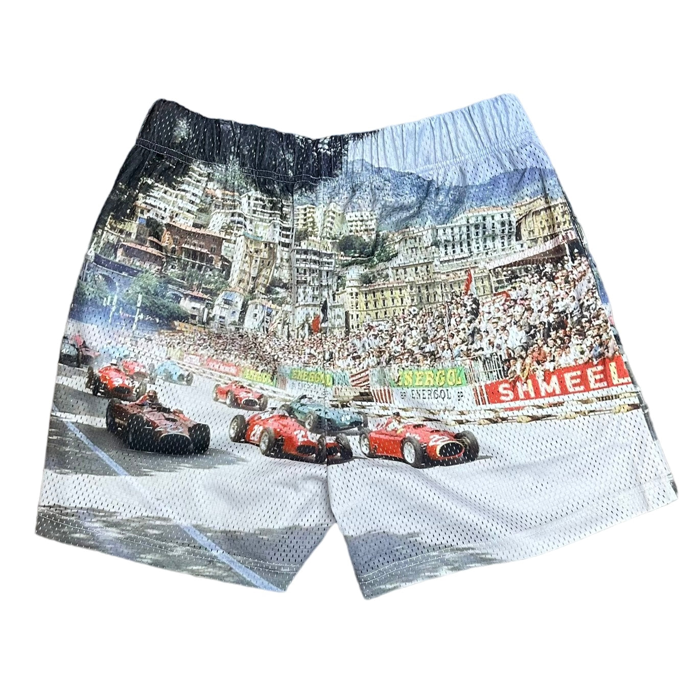 SHMEEL White Formula 1 Mesh Shorts