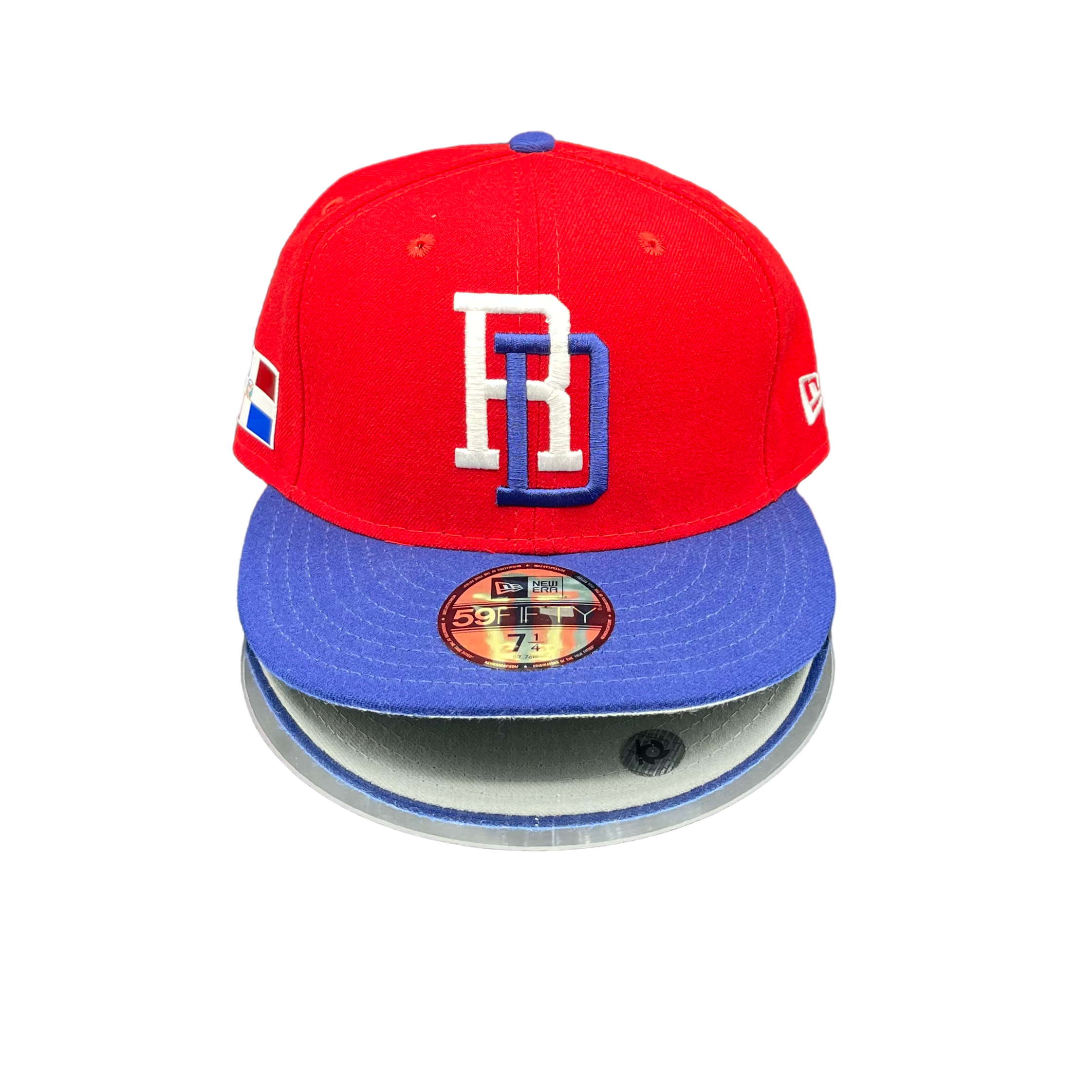 Dominican Republic 2 Tone Red Crown & Blue