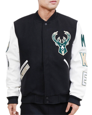 Milwaukee Bucks Black Varsity Jacket
