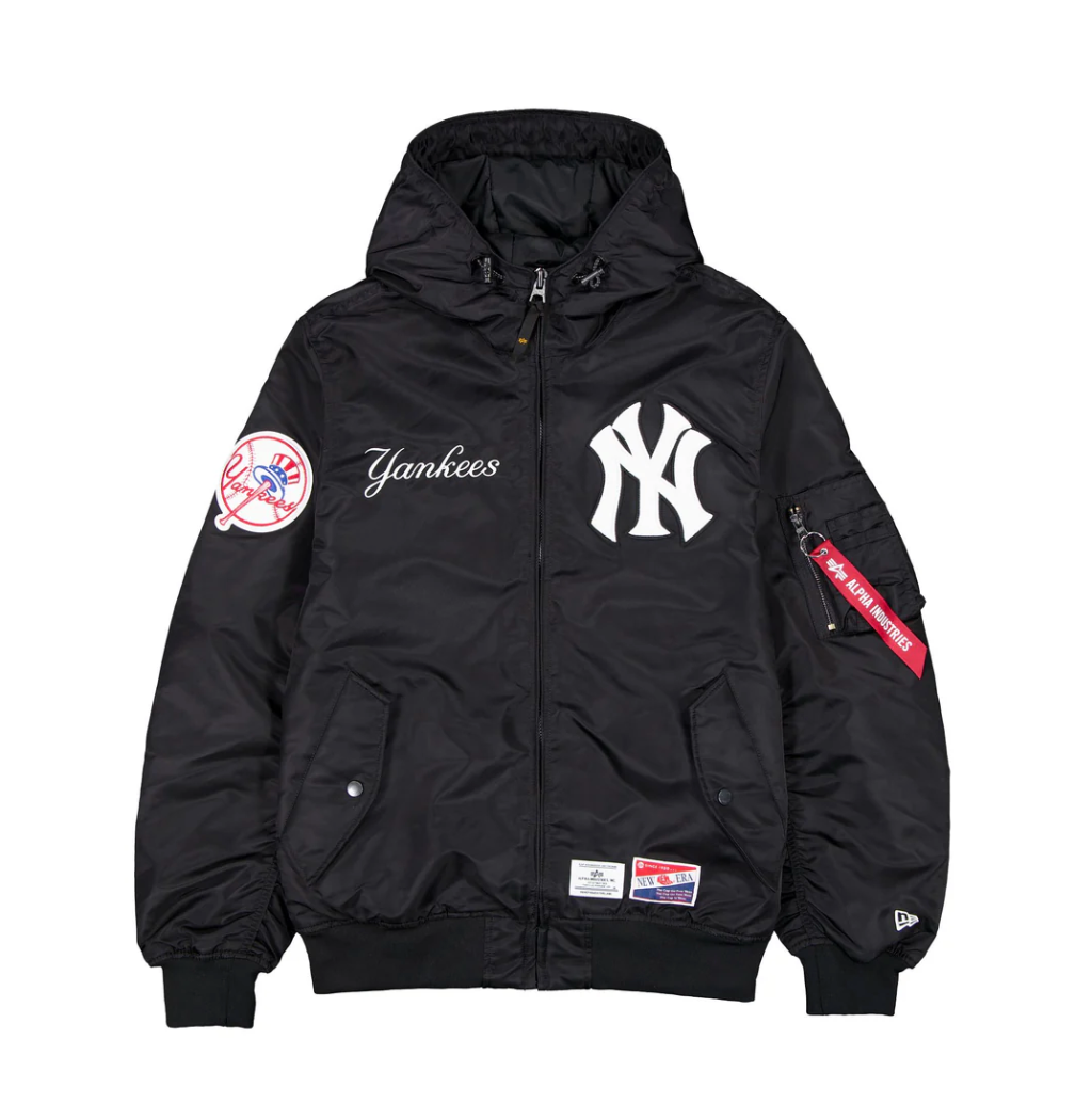 New York Yankees Black Bomber Jacket New Era X Alpha Industries