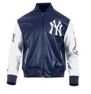 New York Yankees All Navy Leather Jacket