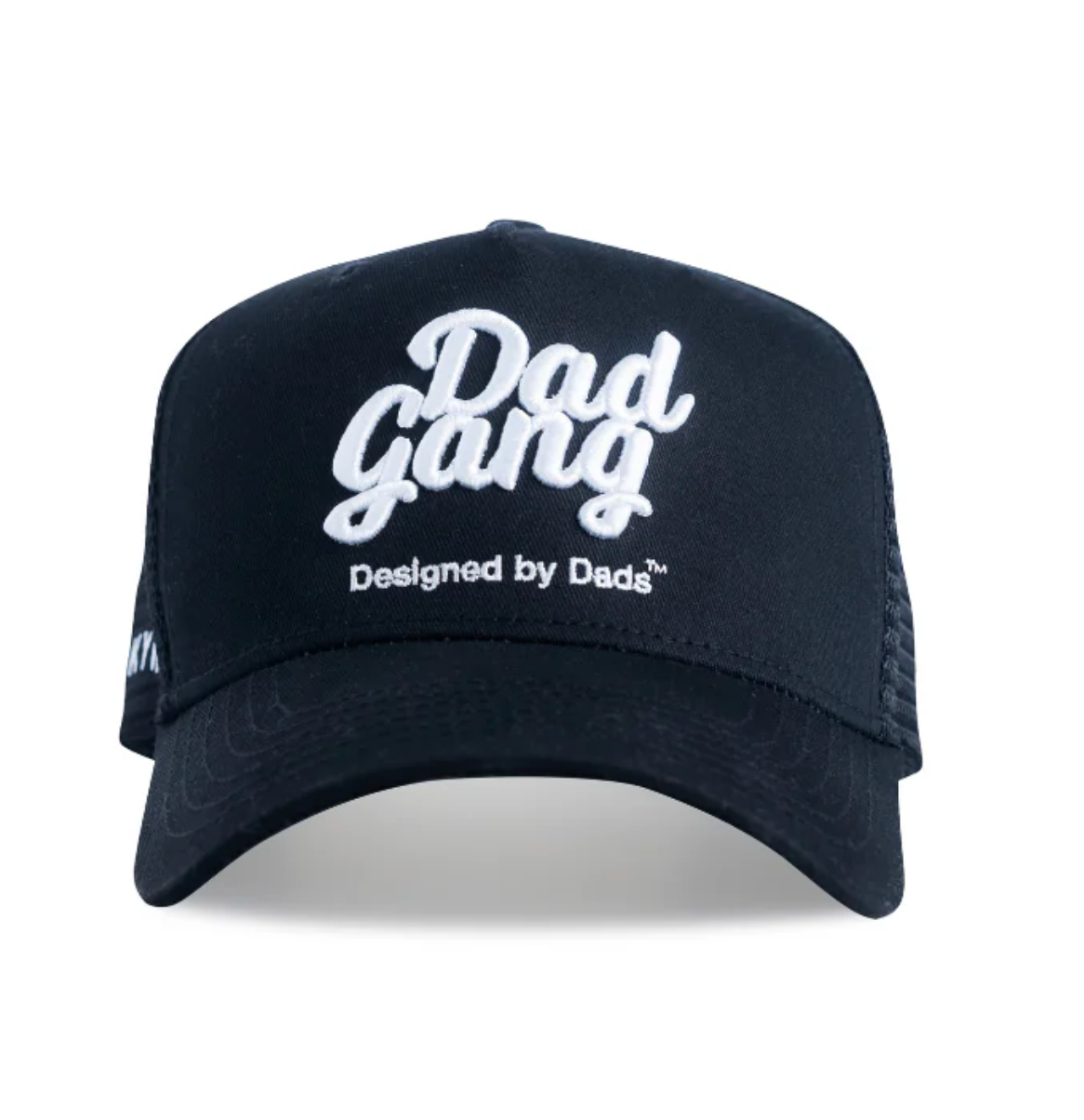 DAD GANG Black Mesh Back Trucker Hat