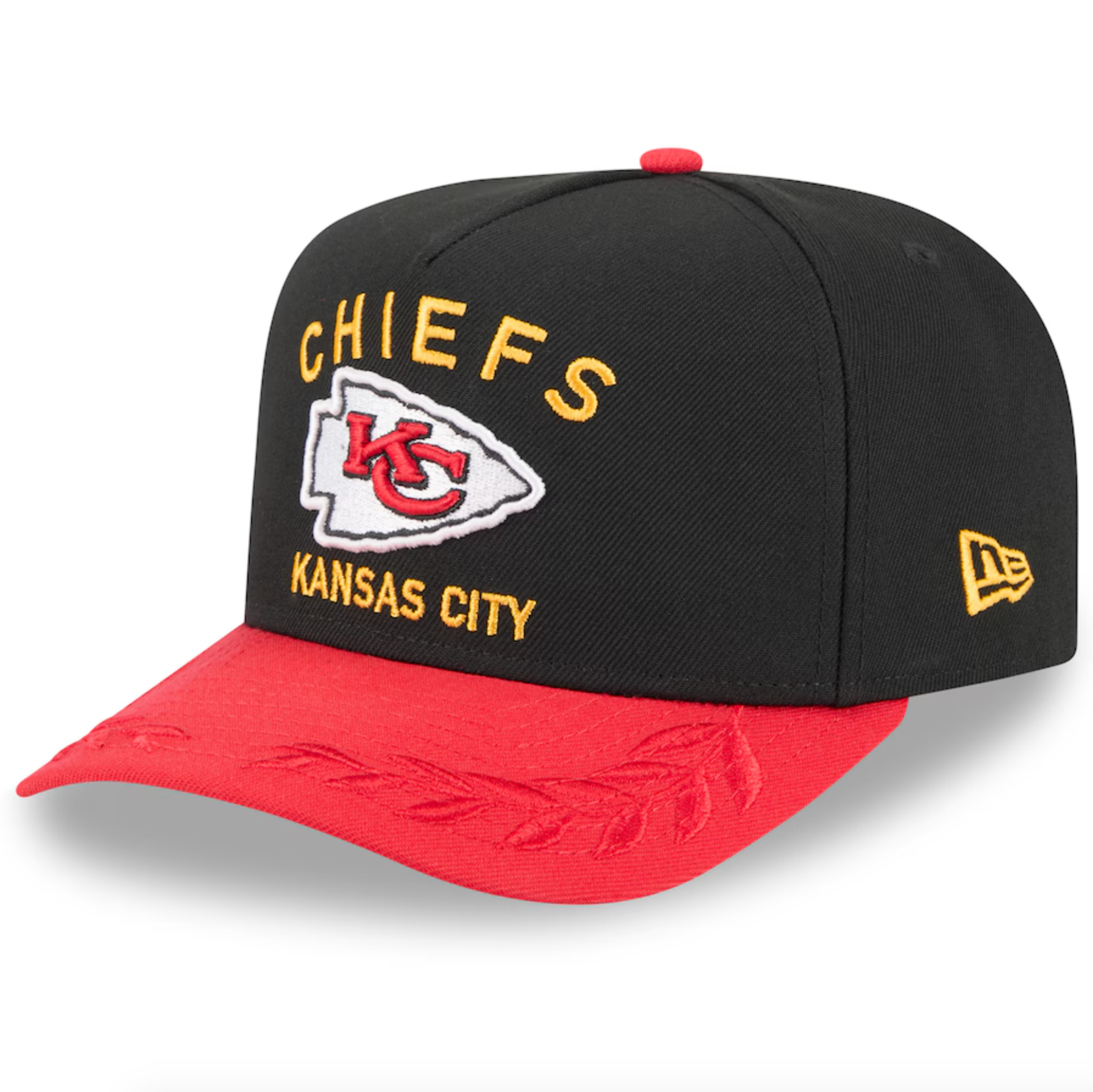 Kansas City Chiefs Black NFL25 DRAFT 950 AFrame Snap Back