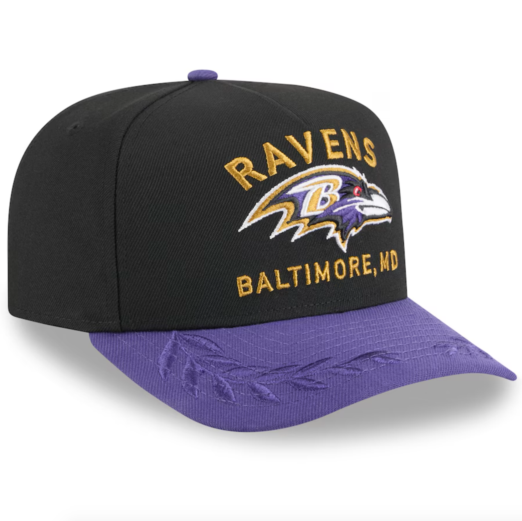 Baltimore Ravens Black NFL25 DRAFT 950 AFrame Snap Back