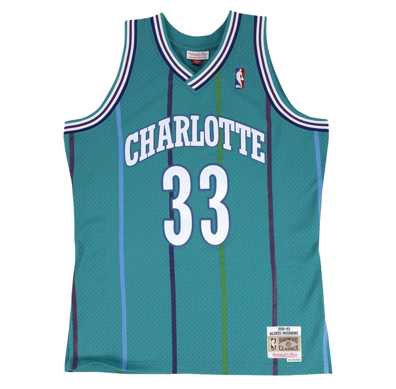 Char. Hornets 92-93 Mourning RD Jersey