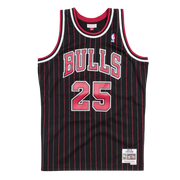 Chicago Bulls 95-96 Striped Black Kerr Jersey